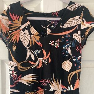 Long Tall Sally Black Jumpsuit with Floral Design